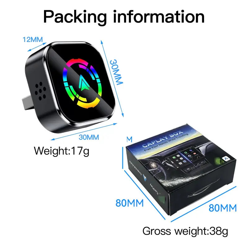 2025 Wireless CarPlay Adapter for iPhone & Android – Fast, No-Lag, Hands-Free