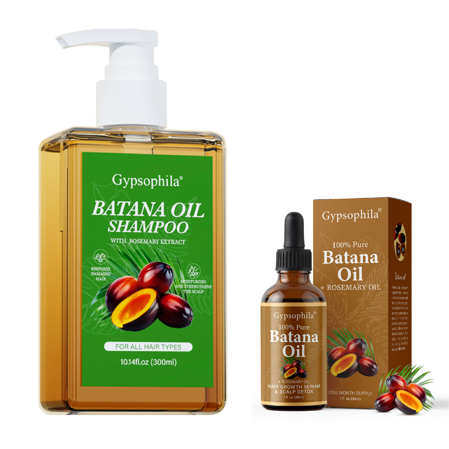 Gypsophila Batana Oil Shampoo -Promote Hair Growth,Strengthening,& Cleansing 10.14 0z (300ml) withNatural Extract for Healthy Hair