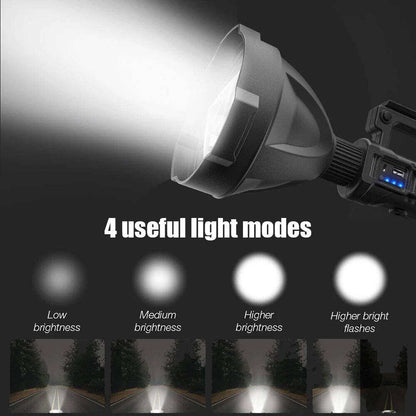 🔥Sale Ending Soon🔥Super Bright Rechargeable Handheld Spotlight Flashlight 200000 High Lumens