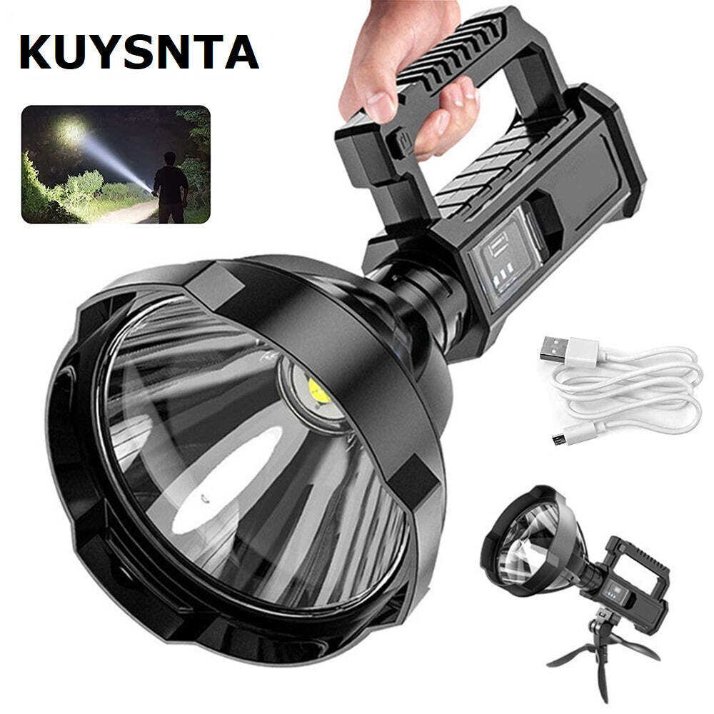 🔥Sale Ending Soon🔥Super Bright Rechargeable Handheld Spotlight Flashlight 200000 High Lumens