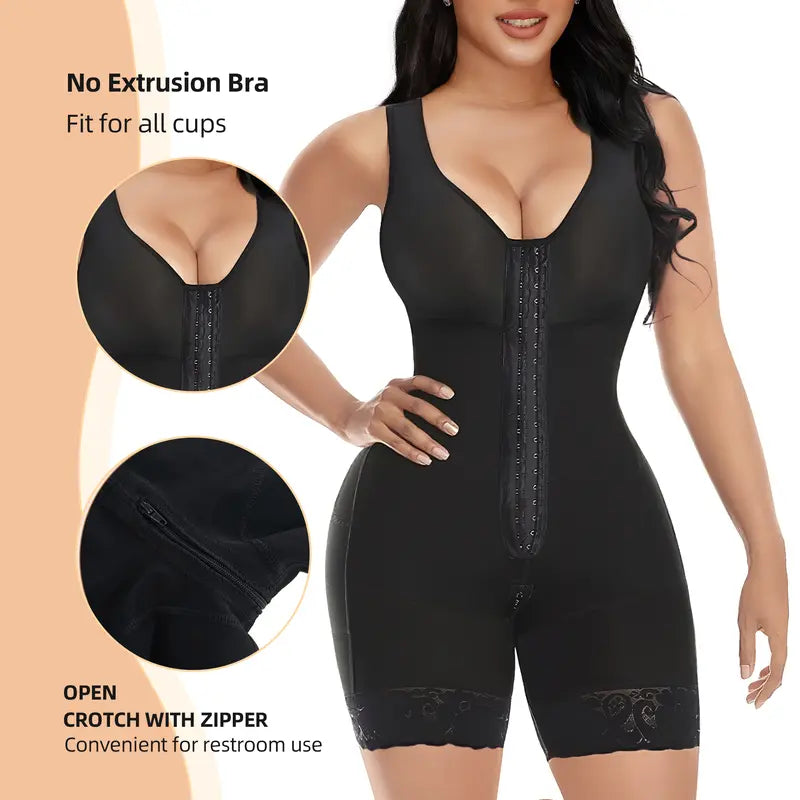 FREE SHIPPING!Fajas Colombianas Shapewear for Women Tummy Control Full Shapewear Butt Lifter with Zipper Crotch