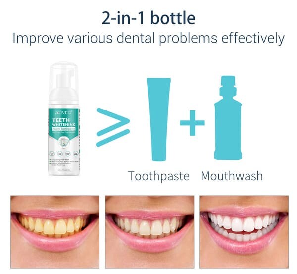 🔥2025 Best Seller🔥Mousse Foam Whitening Toothpaste