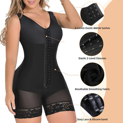 FREE SHIPPING!Fajas Colombianas Shapewear for Women Tummy Control Full Shapewear Butt Lifter with Zipper Crotch