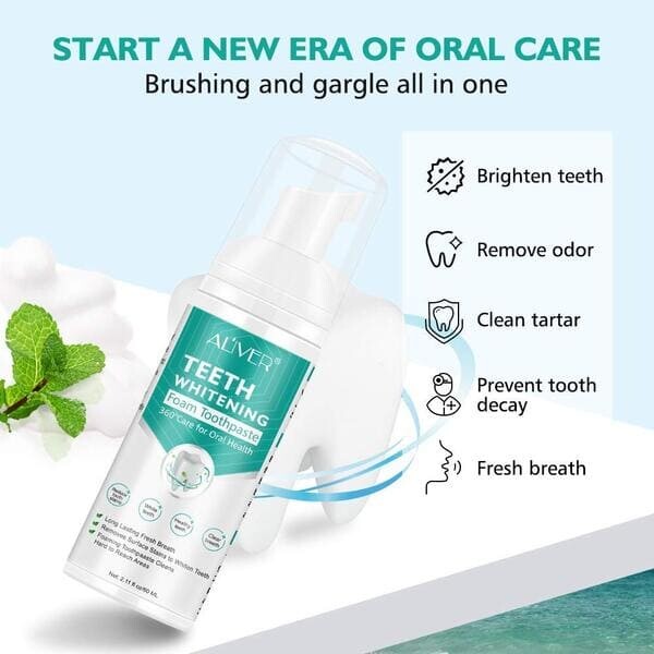 🔥2025 Best Seller🔥Mousse Foam Whitening Toothpaste